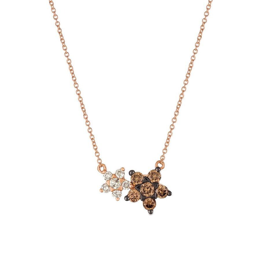 Le Vian Ladies' Chocolate Diamonds Fashion Necklace In 14k Strawberry Gold In Beige
