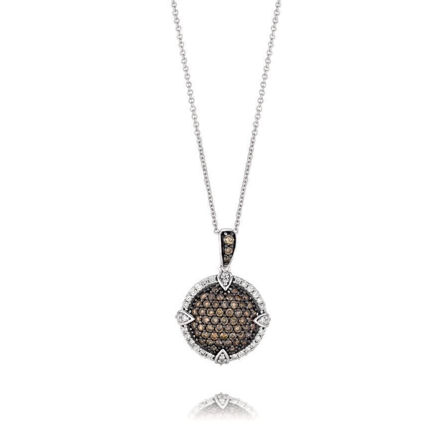 Le Vian Ladies' Chocolate Diamonds Fashion Pendant In 14k Vanilla Gold In White