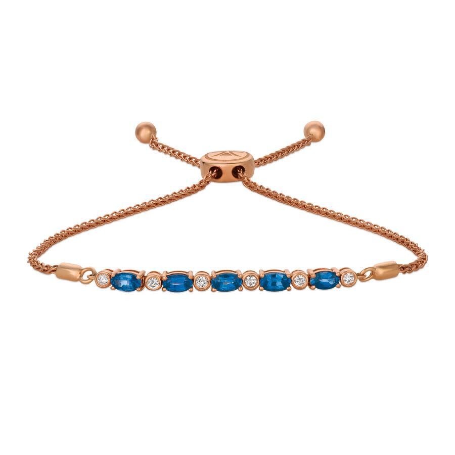 Le Vian Ladies Precious Fashion Bracelet In 14k Strawberry Gold In Blue