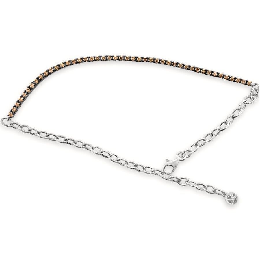 Le Vian Ladies Chocolate Diamonds Fashion Bracelet In 14k Vanilla Gold In Brown