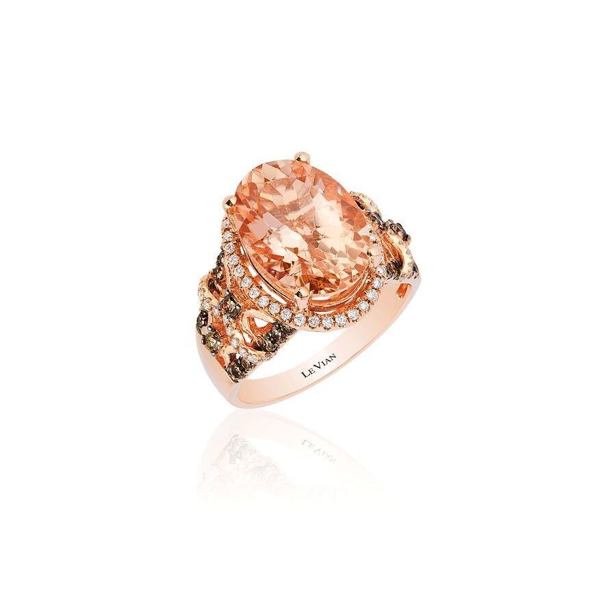 Le Vian Ladies Semi Precious Fashion Ring In 14k Strawberry Gold In Pink