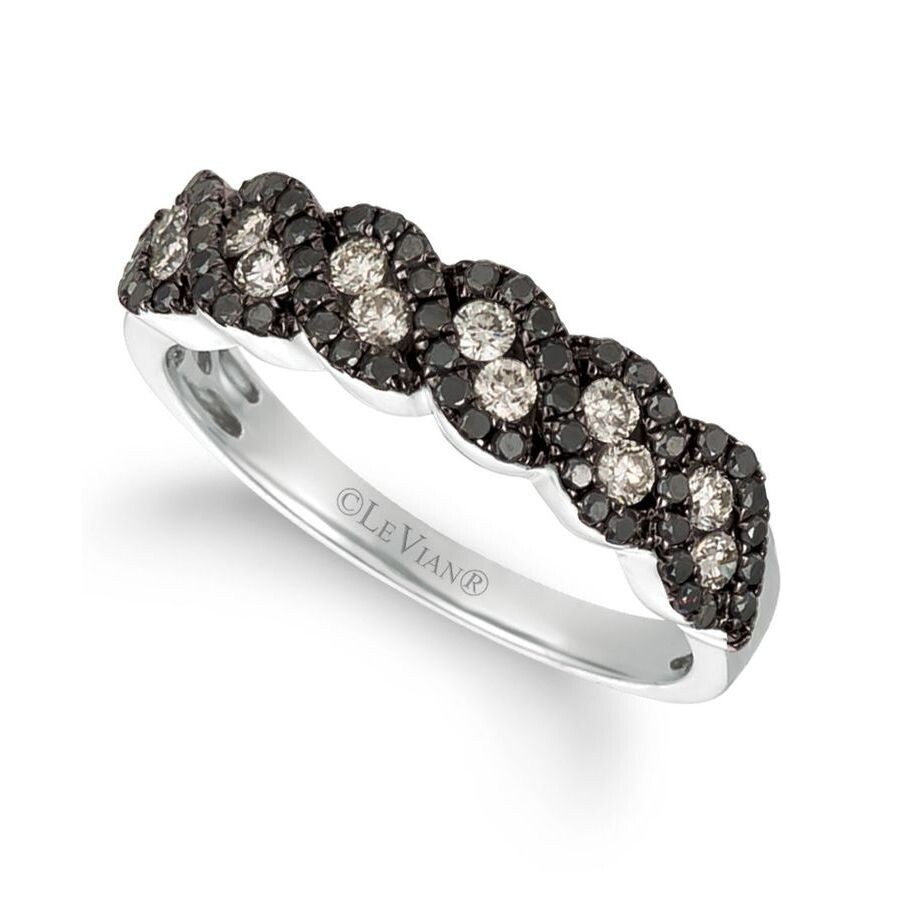 Le Vian Ladies Exotics Fashion Ring In 14k Vanilla Gold In Black