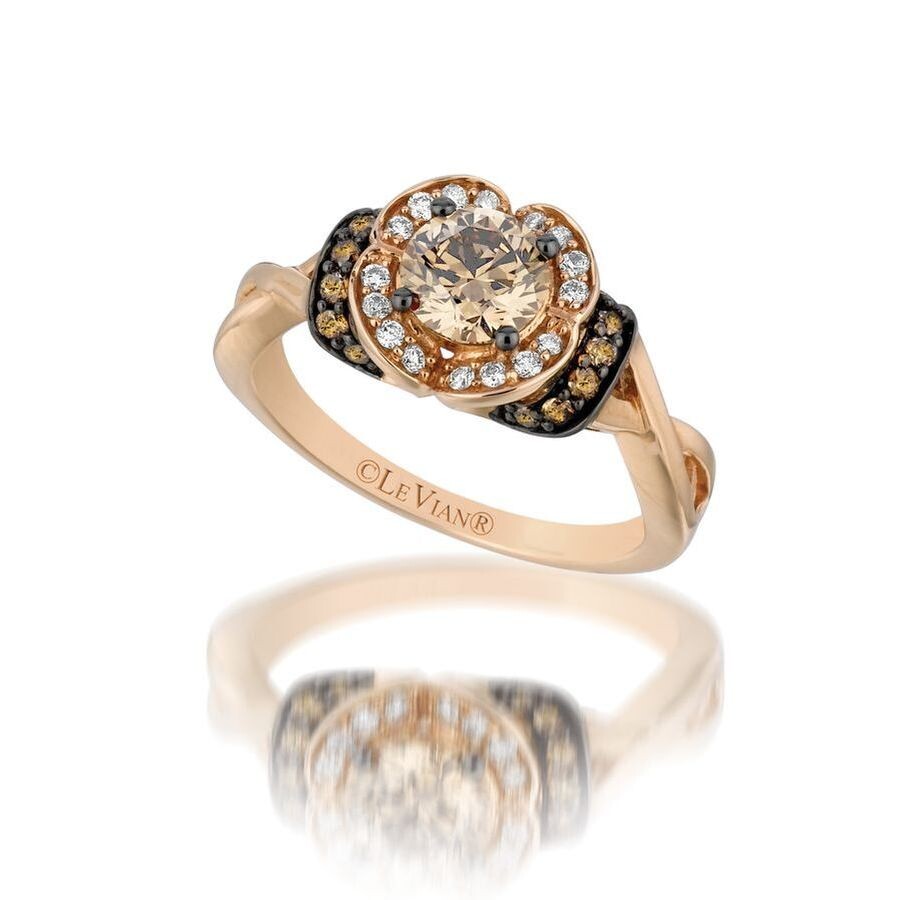 Le Vian Ladies Grand Sample Sale Ring In 14k Strawberry Gold In Pink