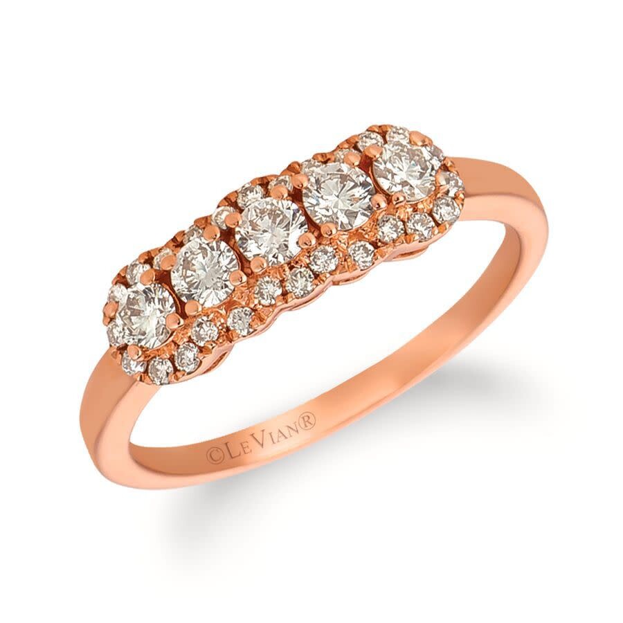 Le Vian Ladies Nude Diamonds Fashion Ring In 14k Strawberry Gold In Beige