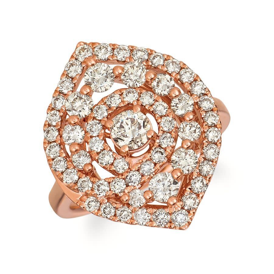 Le Vian Ladies Nude Diamonds Fashion Ring In 14k Strawberry Gold In Beige