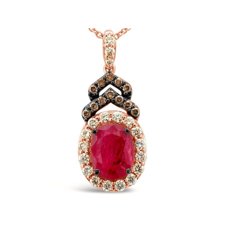 Le Vian Ladies' Precious Fashion Pendant In 14k Strawberry Gold In Red