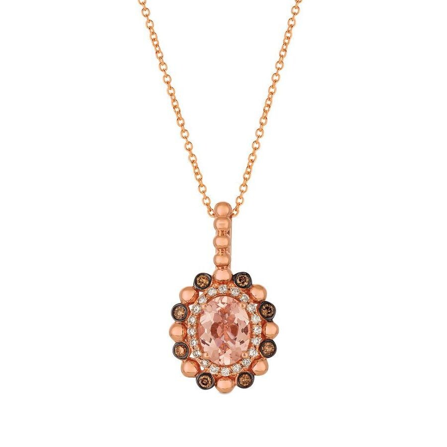 Le Vian Ladies' Semi Precious Fashion Pendant In 14k Strawberry Gold In Pink