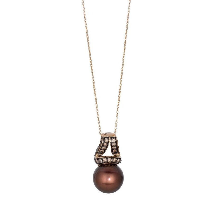Le Vian Ladies' Wisdom Pearls Fashion Pendant In 14k Honey Gold In Brown