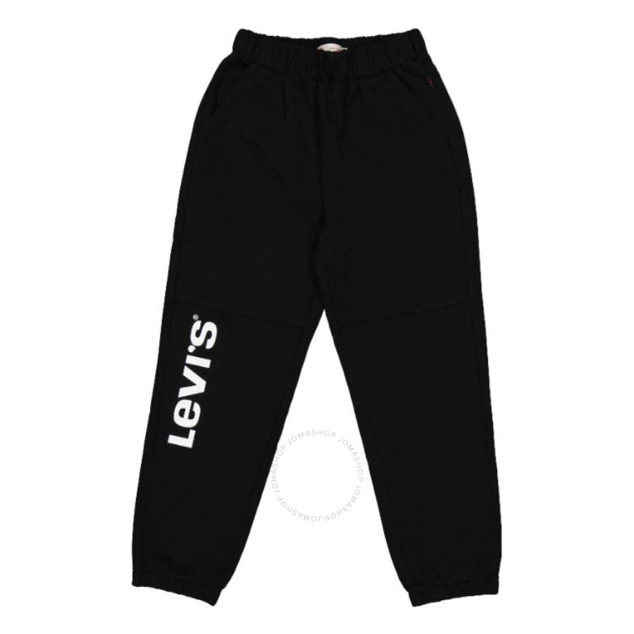 Levi's Kids Logo Print Slouch Joggers In Black