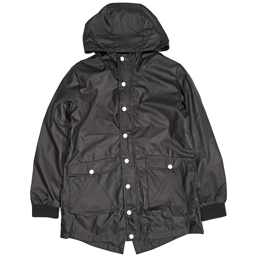 Elevenparis Little Eleven Paris Boys Black Parka Outwear In Black