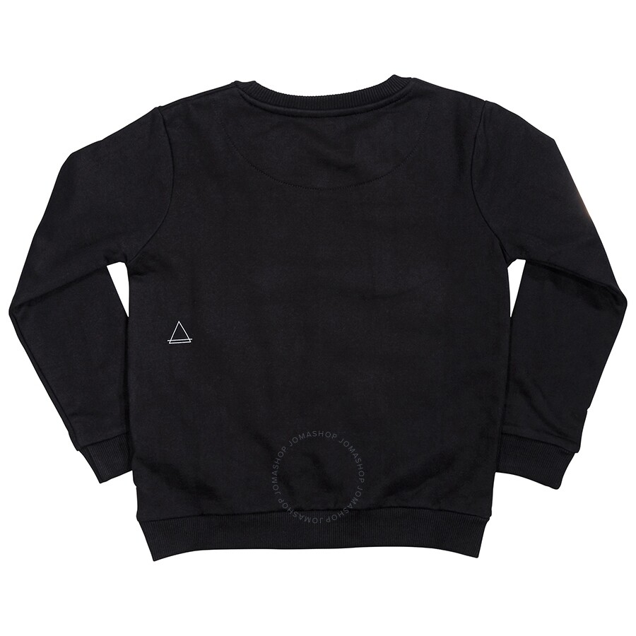 Elevenparis Little Eleven Paris Boys Black Trickor Fl Sweat In Black