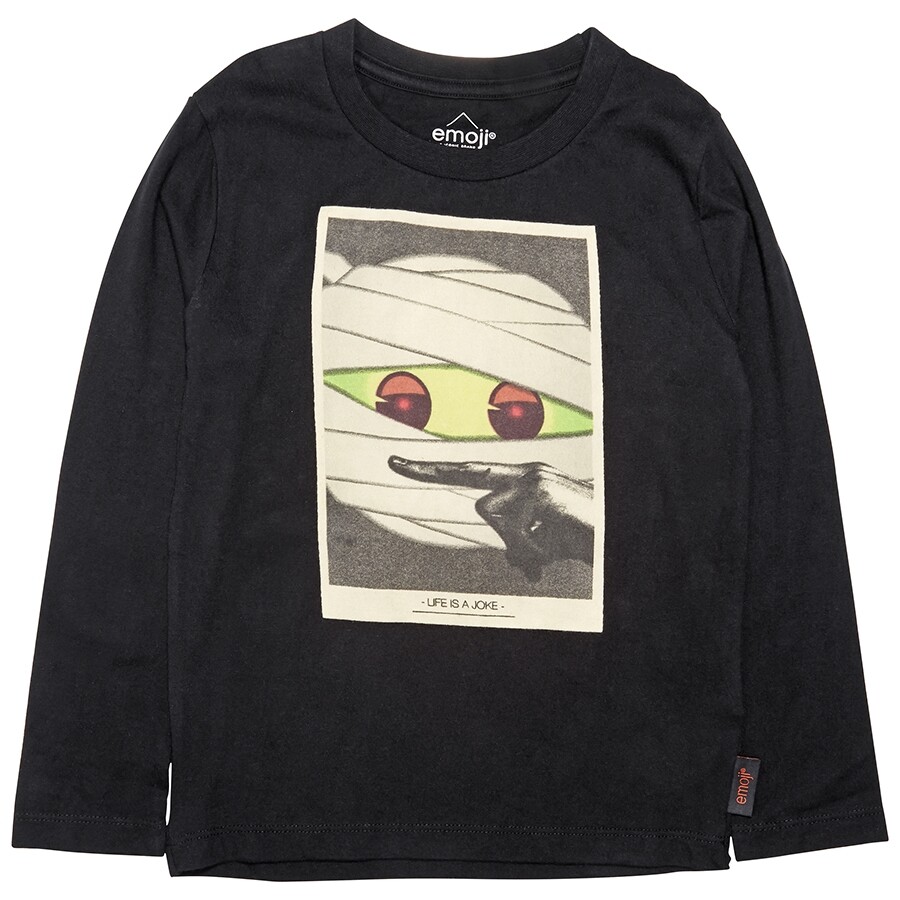 Little Eleven Paris Boys Black Mouth T-Shirt