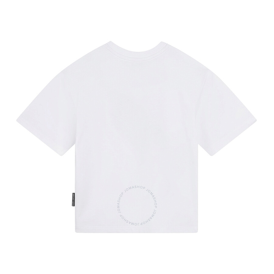 Marc Jacobs White T-shirt For Boy With Belt Bag Print In White
