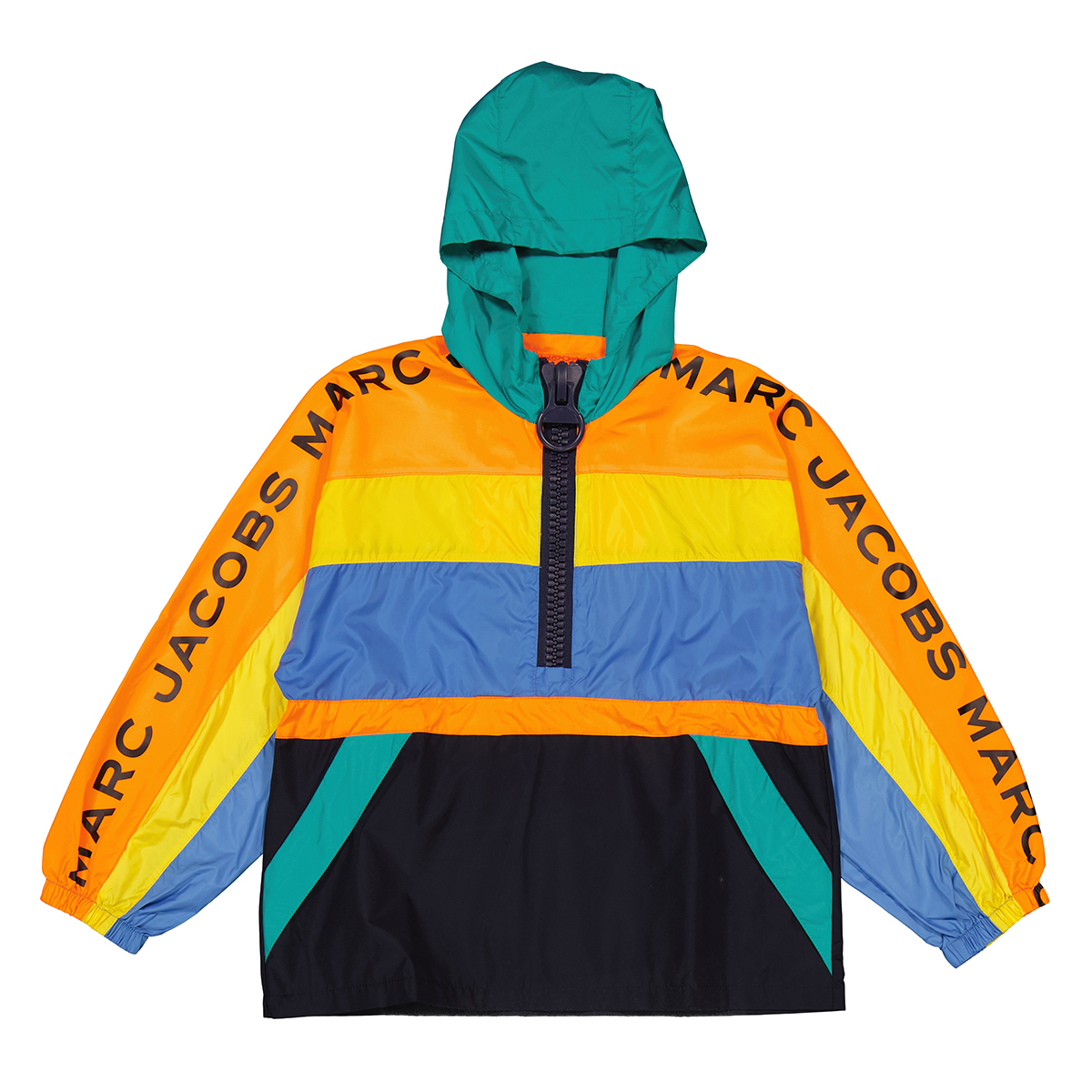 Little Marc Jacobs Boys Multicolor Stripe Hooded Windbreaker Jacket ...