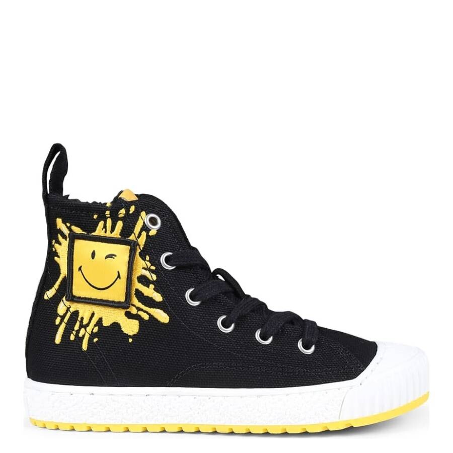 Marc Jacobs Little  Boys Smile Print High-top Sneakers In Black