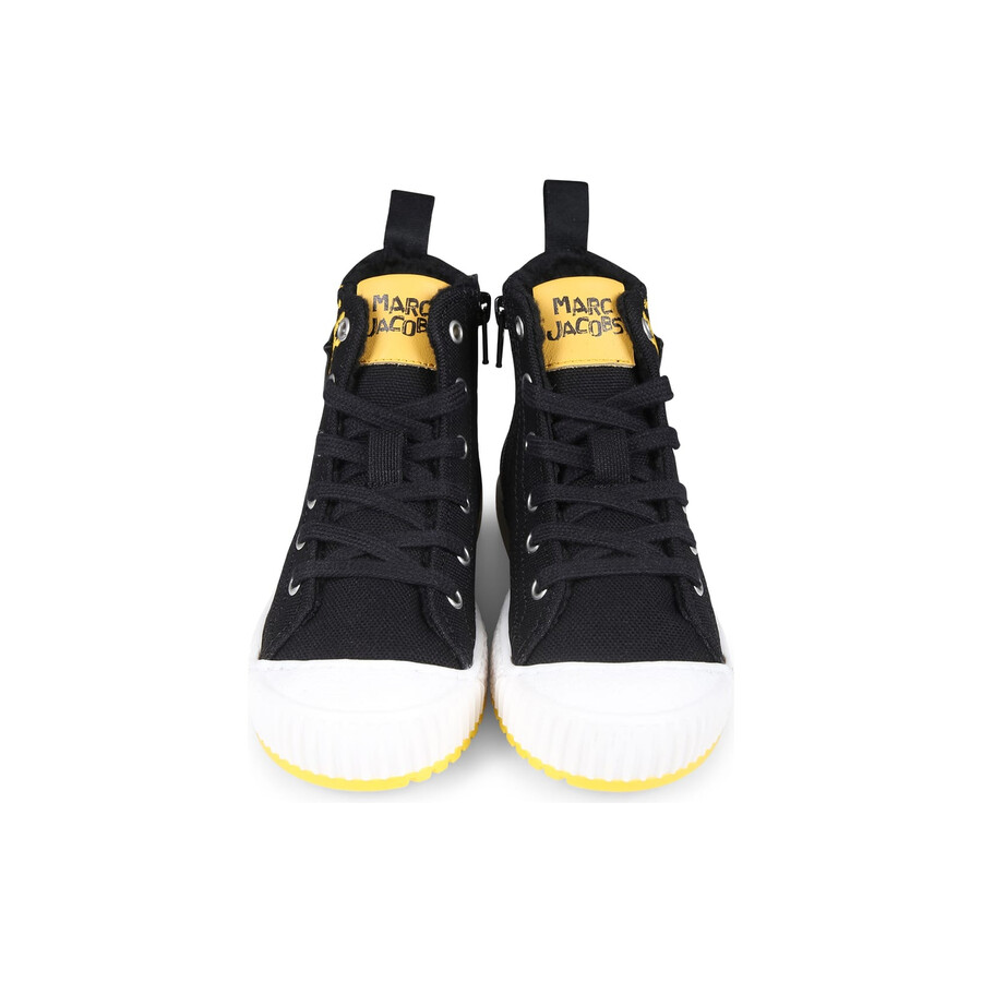 Marc Jacobs Little  Boys Smile Print High-top Sneakers In Black