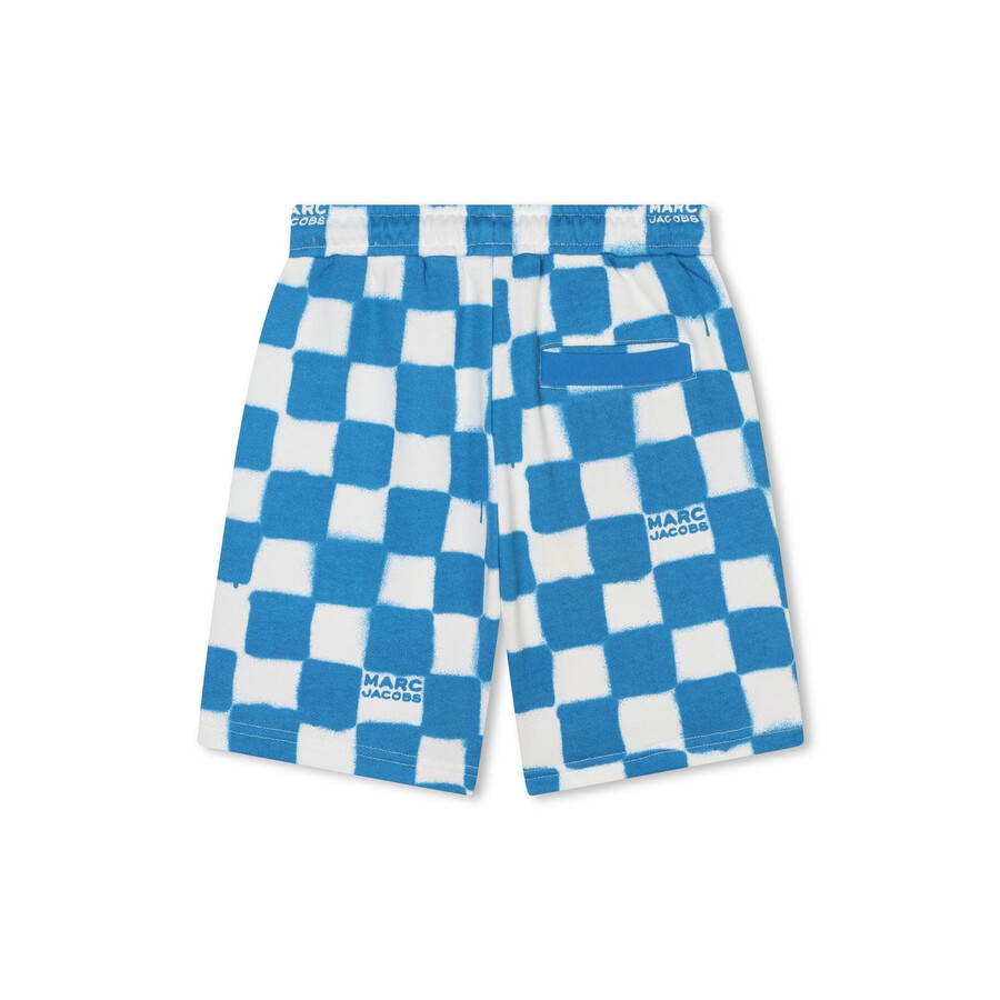 Marc Jacobs Little Boys Spray-paint Cotton Bermuda Shorts In Blue