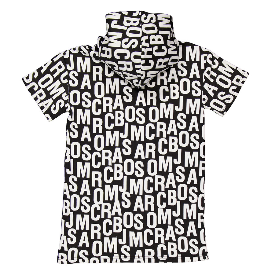 Marc Jacobs Logo-print Cotton-blend Dress In Black