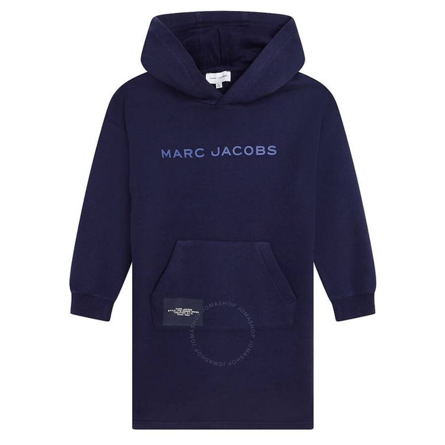 Marc Jacobs Little Girls Cotton-rich Hoodie Dress In Blue