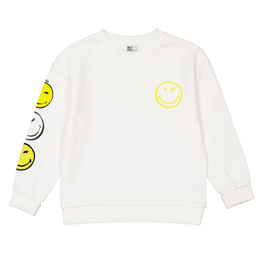 Girls Embroidered Logo Crew Neck Sweatshirt