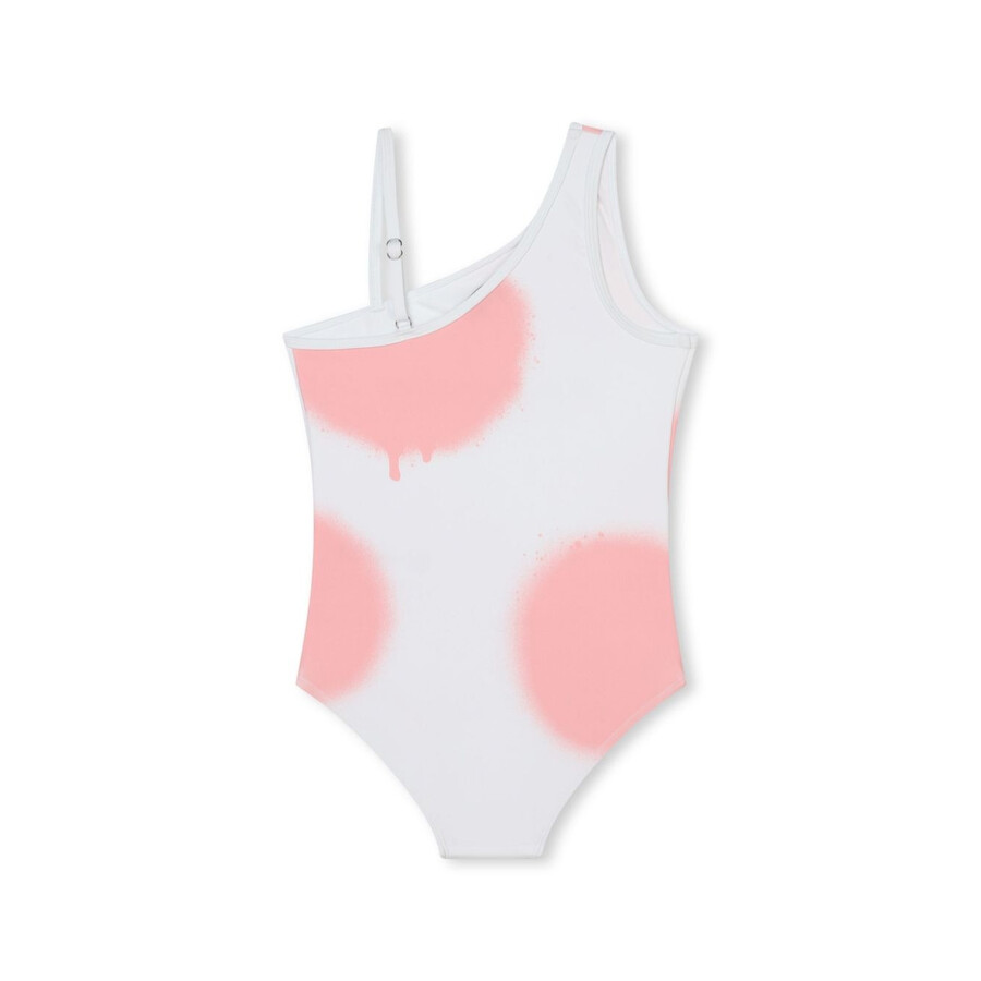 Marc Jacobs Little Girls Logo Print 1-piece Swimsuit In Pink
