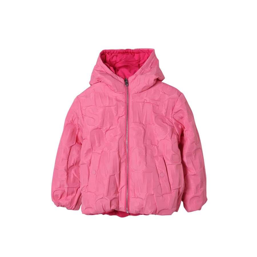 Marc Jacobs Little Girls Reversible Logo Puffer Jacket