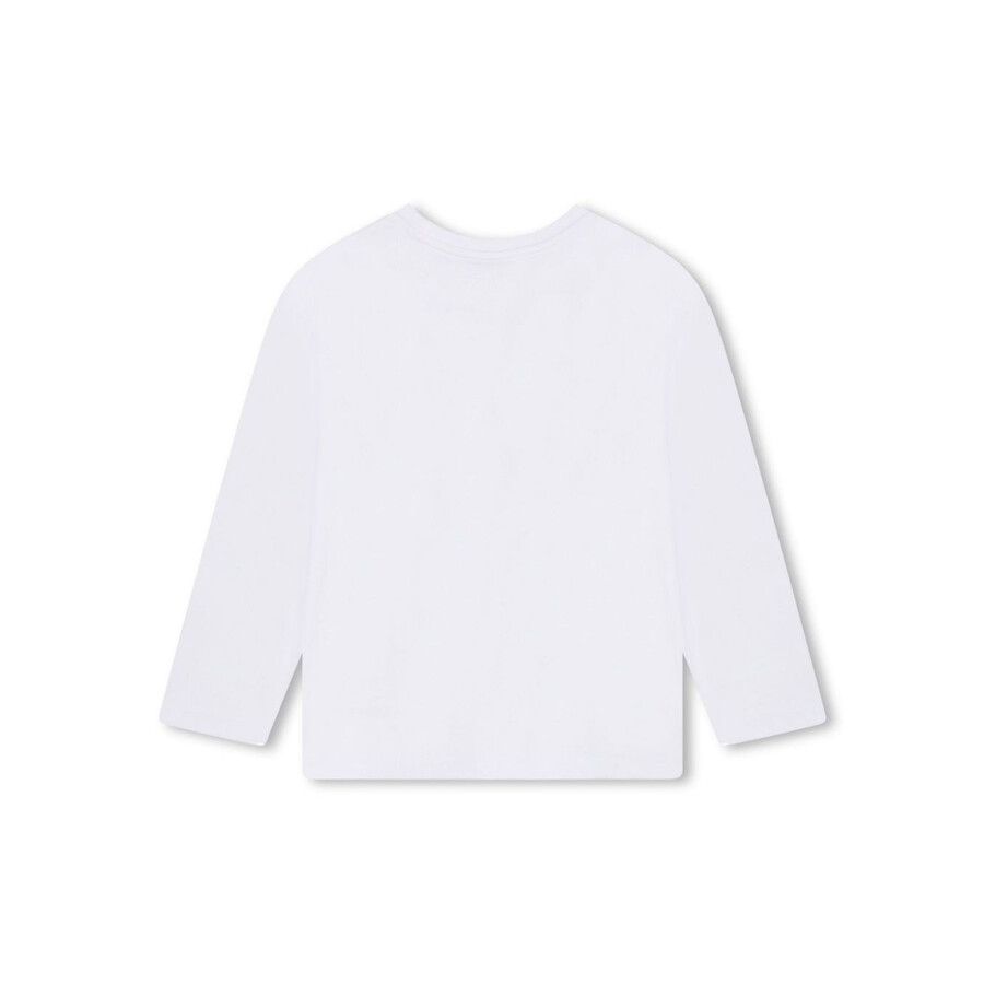 Marc Jacobs Little  Girls Rhinestone Logo Long-sleeved T-shirt In White