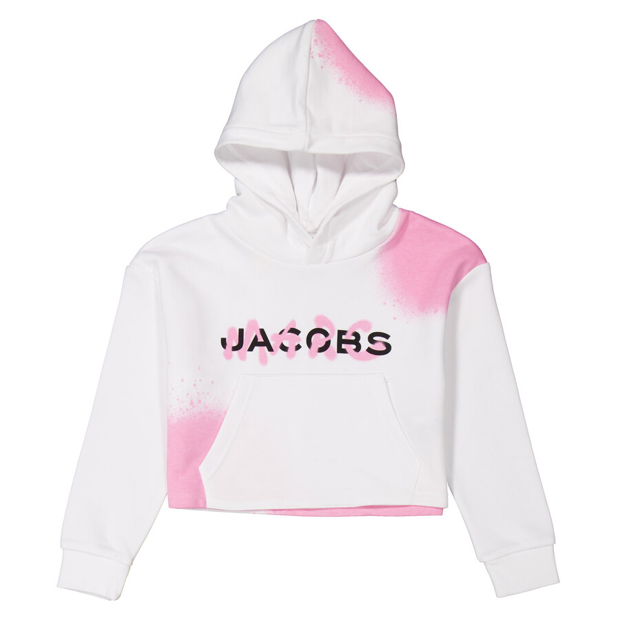 Marc Jacobs White Sweatshirt For Girl With Logo In White