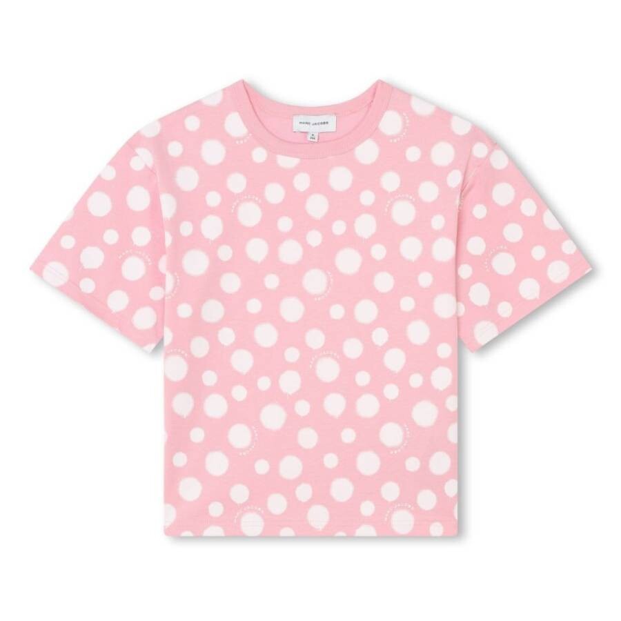 Marc Jacobs Little  Graffiti Dots Cotton T-shirt In Pink