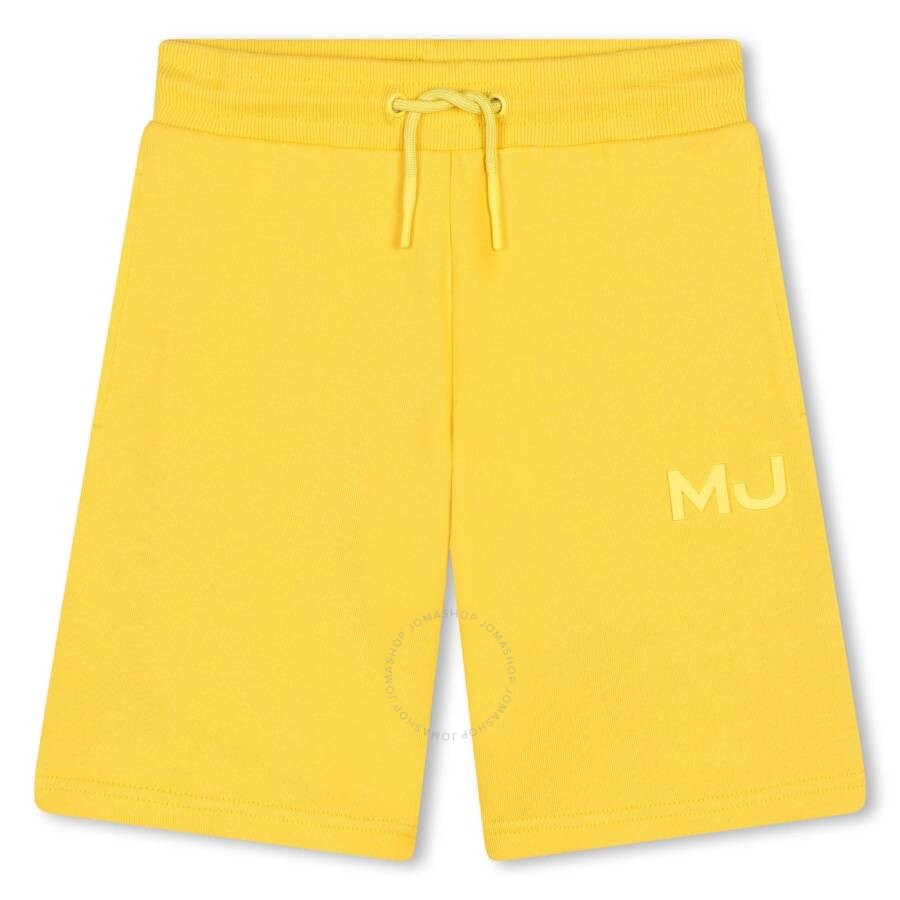 Marc Jacobs Logo-appliquéd Bermuda Shorts In Yellow/gold Tone