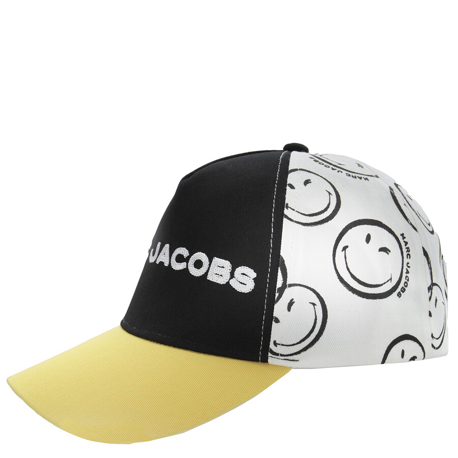 Marc Jacobs Little Kids Smiley Face Logo Cap In Black