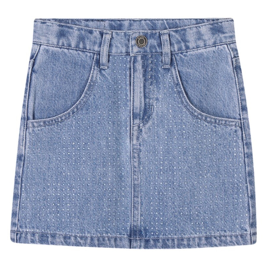 Rhinestone Denim Skirt