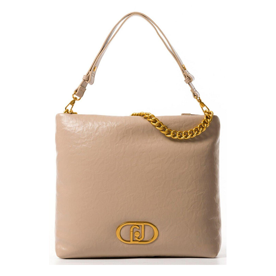 Liu •jo Liu-jo Lapuffy Chain-linked Shoulder Bag In Sand