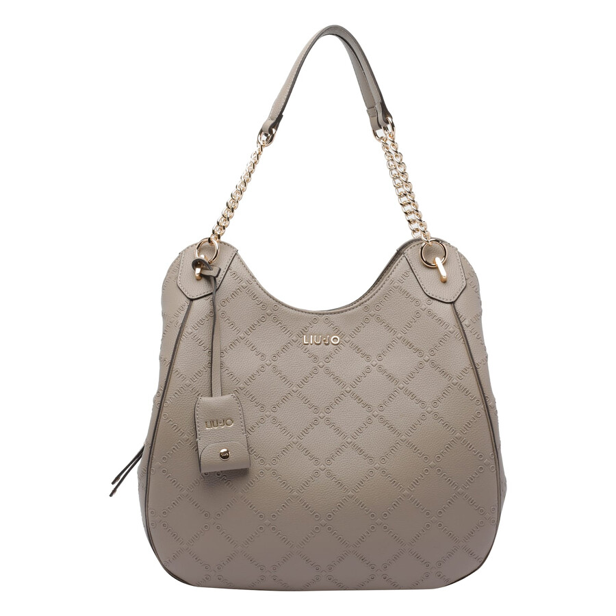 Liu •jo Liu-jo Large Logo Satchel Bag In Neutral