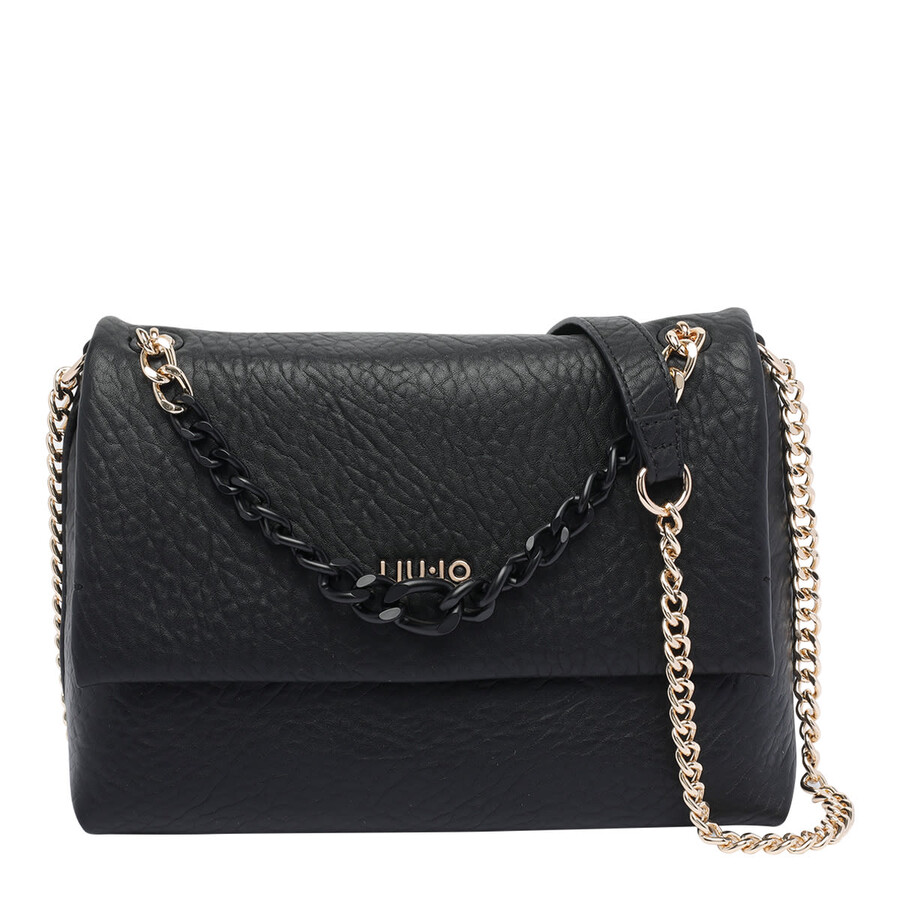 Liu •jo Liu-jo Logo Crossbody Bag In Black