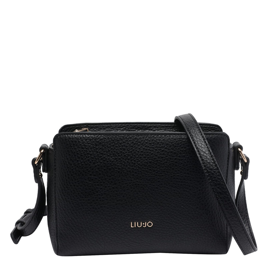 Liu •jo Liu-jo Logo Crossbody Bag In Black