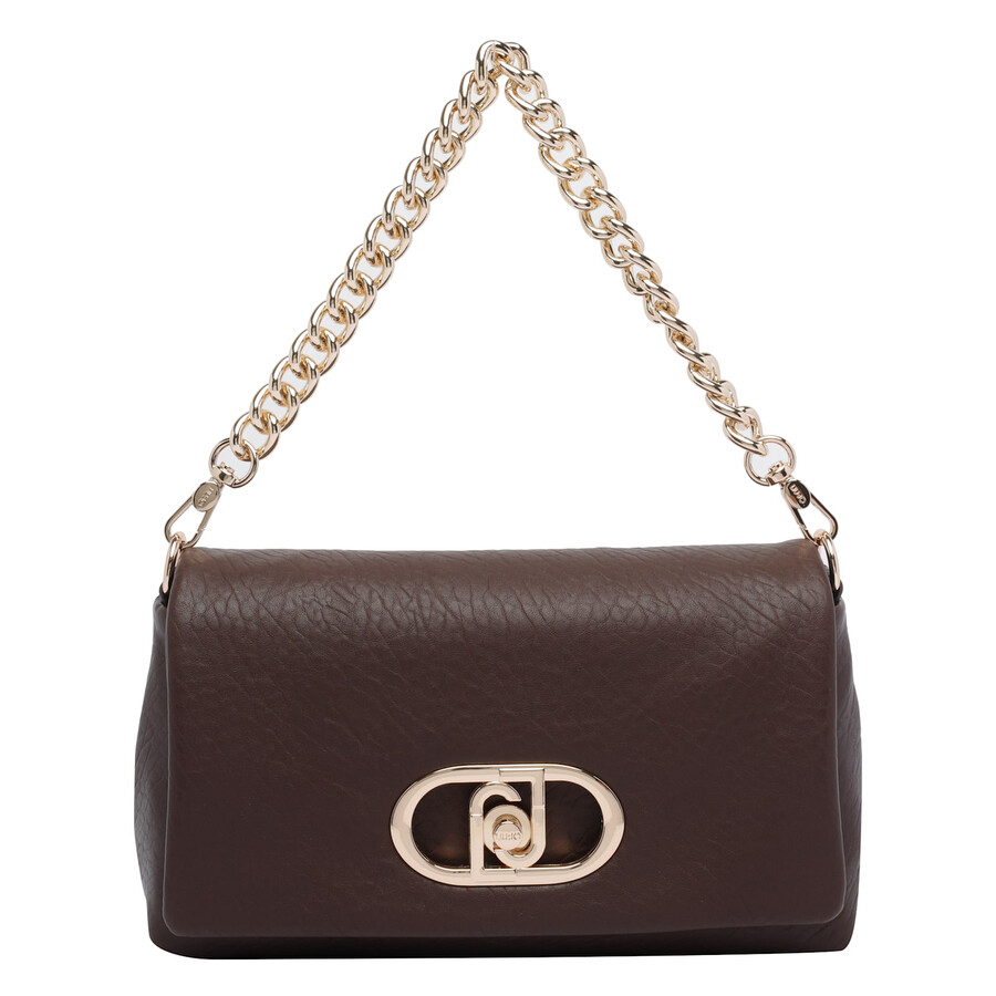 Liu •jo Liu-jo Logo La Puffy Shoulder Bag In Brown
