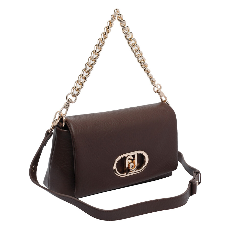 Liu •jo Liu-jo Logo La Puffy Shoulder Bag In Brown