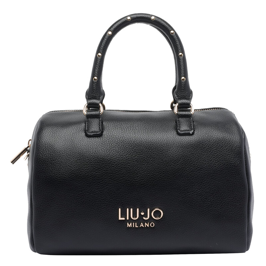 Liu •jo Cross-body Satchel Studded Handles In Black