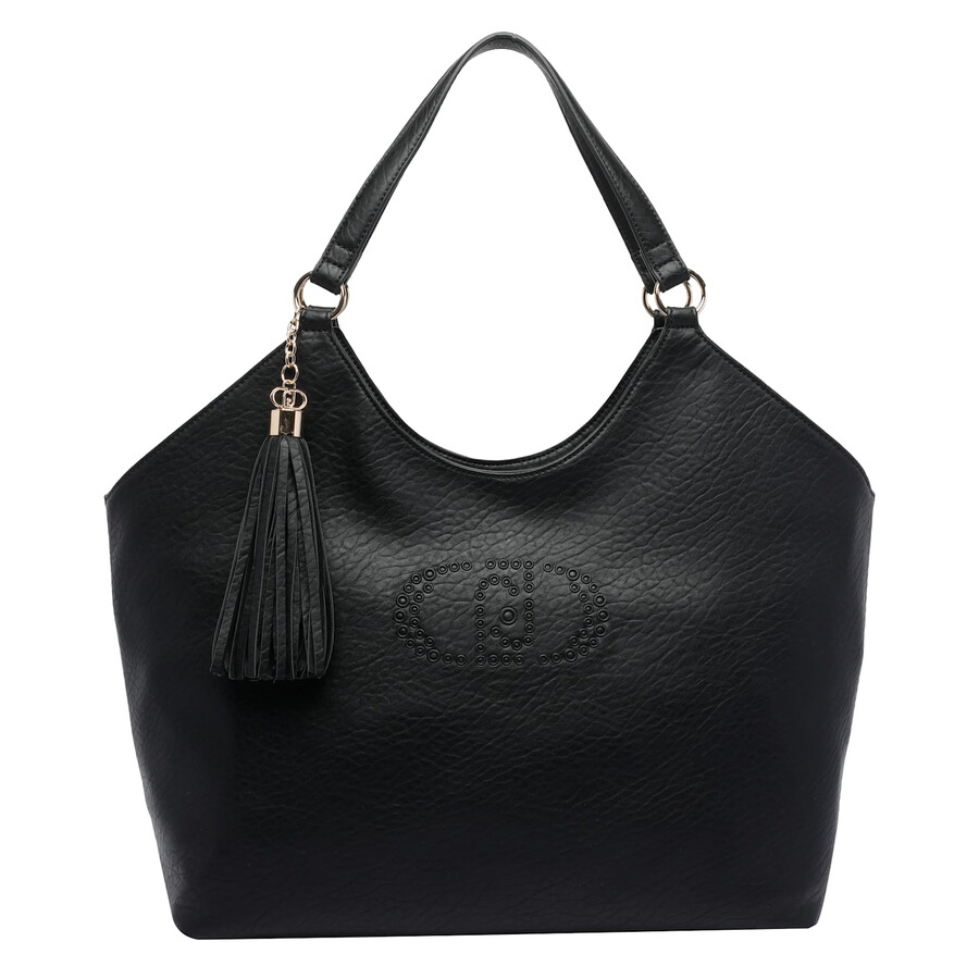 Liu •jo Textured Shoulder Bag Two Handles In Black