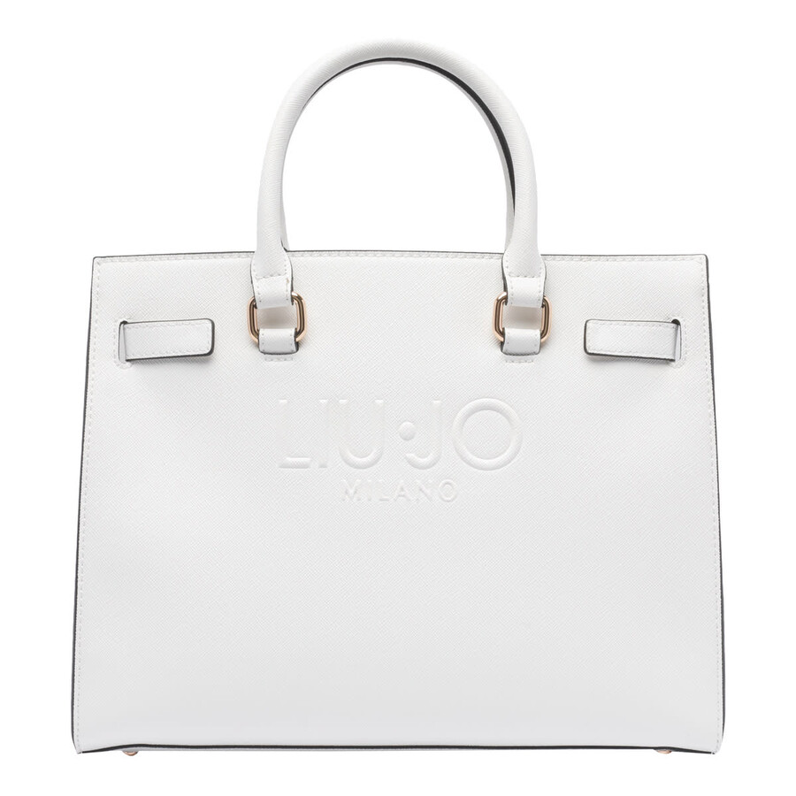 Liu •jo Liu Jo White Mini Tote Bag With Logo In White