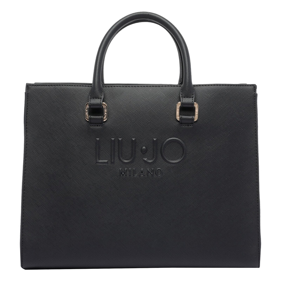 Liu •jo Liu-jo Logo Tote Bag In Black