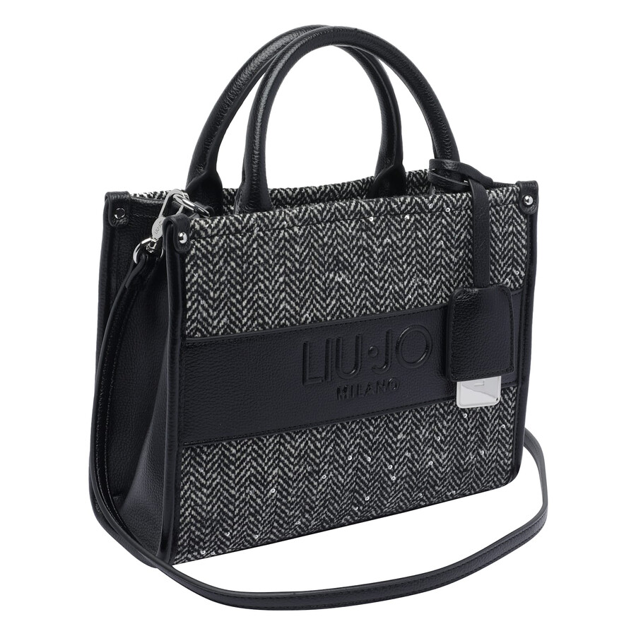 Liu •jo Liu-jo Logo Tote Bag In Black