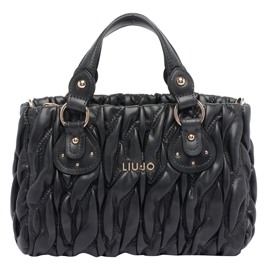 Liu •jo Quilted Tote Bag Adjustable Strap In Black