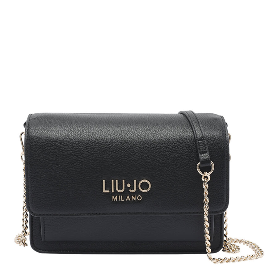 Liu •jo Liu-jo Medium Logo Crossbody In Black
