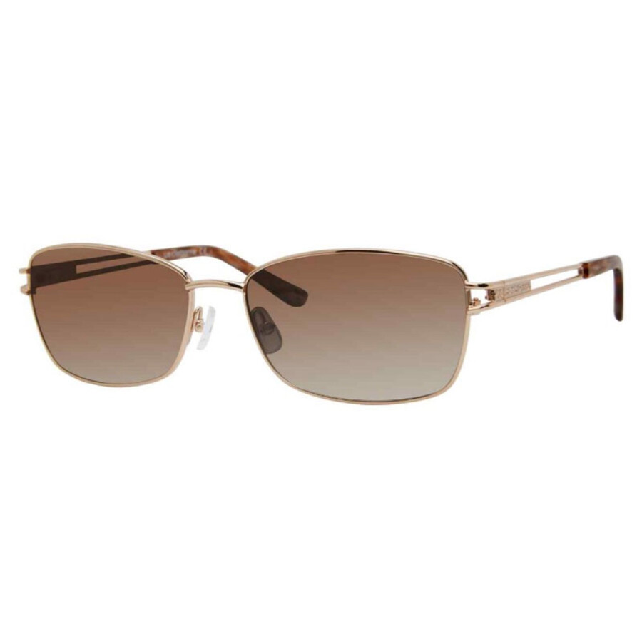 Liz Claiborne Brown Gradient Rectangular Ladies Sunglasses L 583/s 009q/ha 56