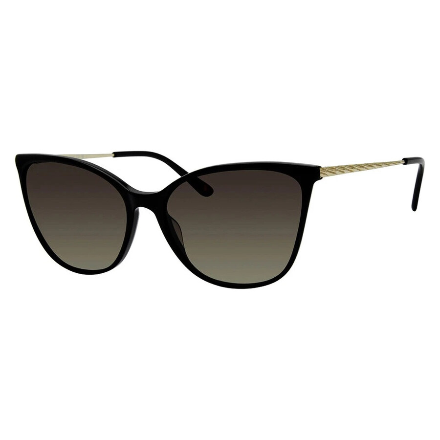 Liz Claiborne Grey Shaded Cat Eye Ladies Sunglasses L 586/s 0807/9o 57 In Black