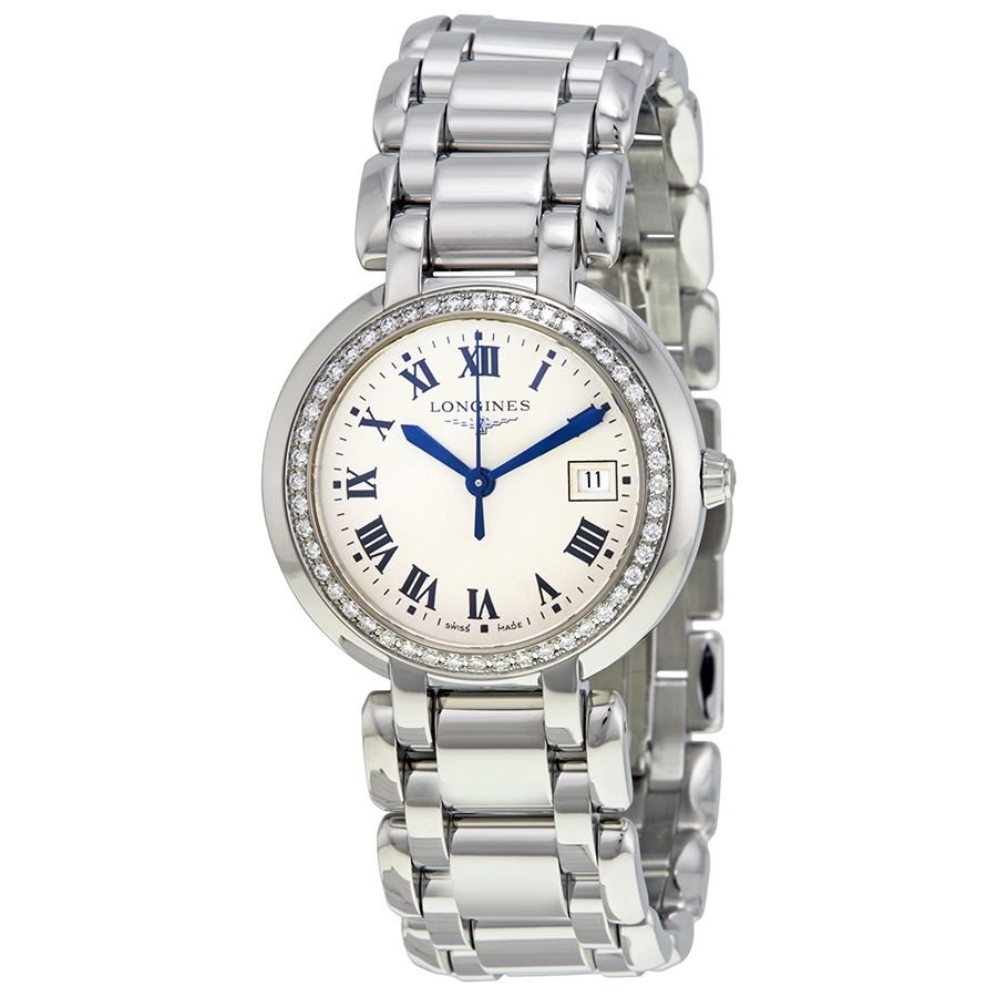 Longines Prima Luna Silver Dial Diamond Ladies Watch L8.112.0.71.6