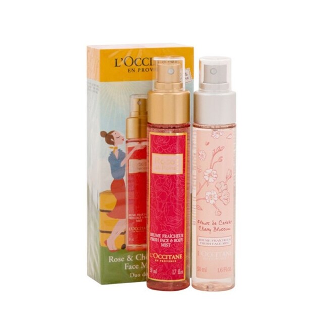 L'Occitane Loccitane Rose & Cherry Face Mist Duo Gift Set Skin