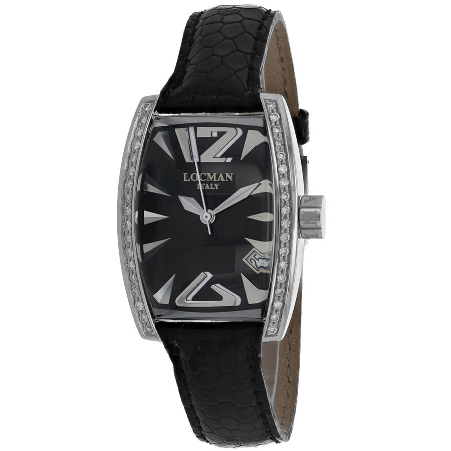 Shop Locman Panorama Quartz Black Dial Ladies Watch 151bkd